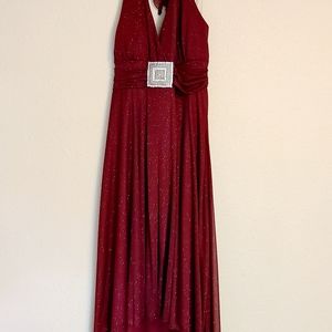 NWT Speechless Misses Maurices Studio Y Burgandy Sparkle Formal Dress Size Med